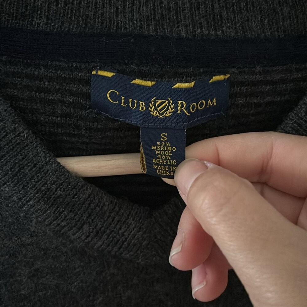 Club Room V neck Wool Blend Pullover sweater. size S - Picture 4 of 7